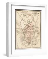 Map of the City of Jerusalem, 1870s-null-Framed Giclee Print