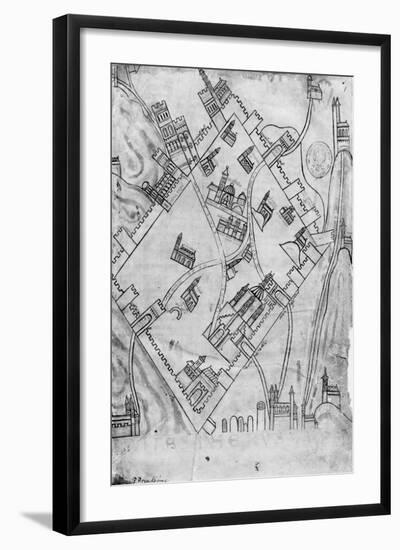 Map of the City of Jerusalem, before 1167-null-Framed Giclee Print