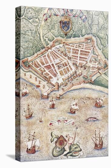 Map of the City of Le Havre, France, 1583-null-Stretched Canvas