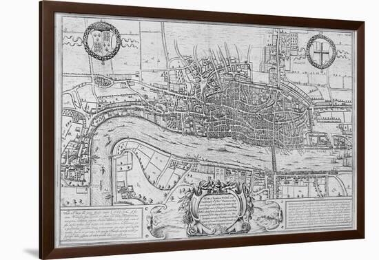 Map of the City of London and City of Westminster in C1600, 1708-null-Framed Giclee Print