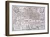 Map of the City of London and City of Westminster with Four Figures in the Foreground, C1572-Franz Hogenberg-Framed Giclee Print