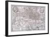 Map of the City of London and City of Westminster with Four Figures in the Foreground, C1572-Franz Hogenberg-Framed Giclee Print