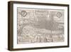 Map of the City of London and City of Westminster with Four Figures in the Foreground, C1572-Franz Hogenberg-Framed Giclee Print