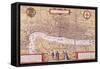 Map of the City of London, Southwark and Part of Westminster, 1572-Franz Hogenberg-Framed Stretched Canvas