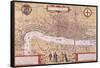 Map of the City of London, Southwark and Part of Westminster, 1572-Franz Hogenberg-Framed Stretched Canvas