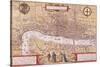 Map of the City of London, Southwark and Part of Westminster, 1572-Franz Hogenberg-Stretched Canvas