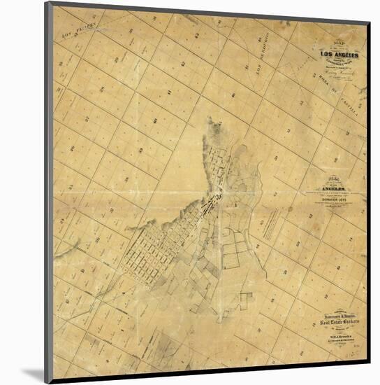 Map of The City of Los Angeles, c.1857-Ord, Edward Otto Cresap-Mounted Art Print