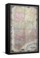 Map of the City of New York, Extending Northward to Fiftieth St with Part of Brooklyn, 1851-John F. Harrison-Framed Stretched Canvas