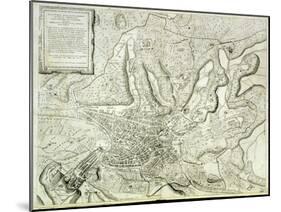 Map of the City of Rome, Engraved by the Artist, 1557-Antonio Lafreri-Mounted Giclee Print