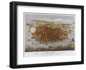 Map Of The City Of San Francisco 1878-Vintage Lavoie-Framed Giclee Print