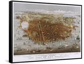 Map Of The City Of San Francisco 1878-Vintage Lavoie-Framed Stretched Canvas