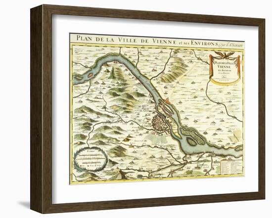 Map of the City of Vienna, 1692-Nicolas Sanson D'abbeville-Framed Giclee Print