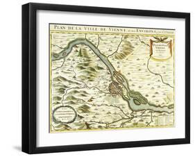 Map of the City of Vienna, 1692-Nicolas Sanson D'abbeville-Framed Giclee Print