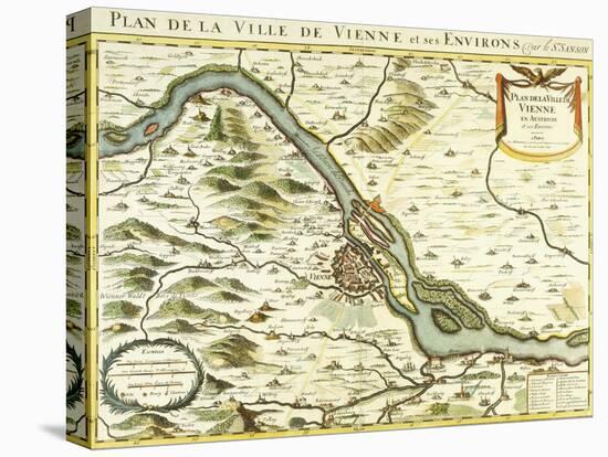 Map of the City of Vienna, 1692-Nicolas Sanson D'abbeville-Stretched Canvas