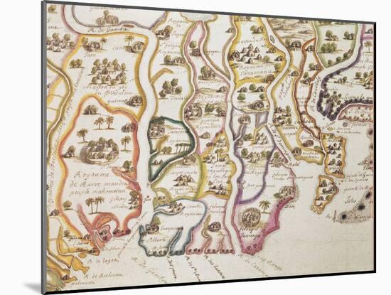 Map of the Coast of Africa and the River Gambia, 1622-null-Mounted Giclee Print
