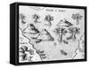 Map of the Coast of Guyana, Illustration from 'Regni Guianae'-null-Framed Stretched Canvas