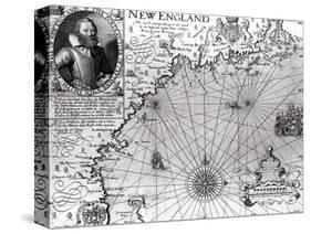Map of the Coast of New England, Observed and Described by Captain John Smith (1580-1631) 1614-Simon de Passe-Stretched Canvas