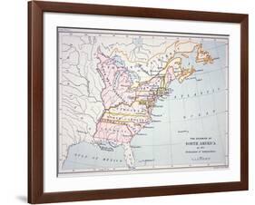 Map of the Colonies of North America at the Time of the Declaration of Independence-American-Framed Giclee Print