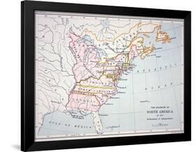 Map of the Colonies of North America at the Time of the Declaration of Independence-American-Framed Giclee Print