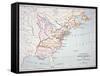 Map of the Colonies of North America at the Time of the Declaration of Independence-American-Framed Stretched Canvas