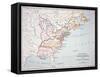 Map of the Colonies of North America at the Time of the Declaration of Independence-American-Framed Stretched Canvas