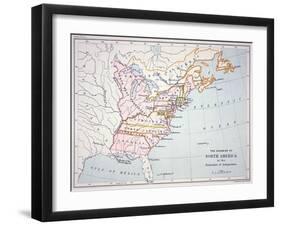 Map of the Colonies of North America at the Time of the Declaration of Independence-American-Framed Giclee Print