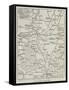 Map of the Country around Plevna-null-Framed Stretched Canvas