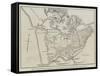 Map of the Country Between Auckland and the River Waikato-John Dower-Framed Stretched Canvas