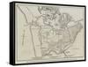 Map of the Country Between Auckland and the River Waikato-John Dower-Framed Stretched Canvas