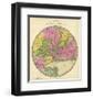 Map of the Country Twenty Five Miles Round the City of New York, c.1840-Jeremiah Greenleaf-Framed Art Print