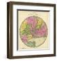 Map of the Country Twenty Five Miles Round the City of New York, c.1840-Jeremiah Greenleaf-Framed Art Print