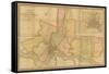 Map of the County of Philadelphia from Actual Survey, 1843-Charles Jr. Ellet-Framed Stretched Canvas