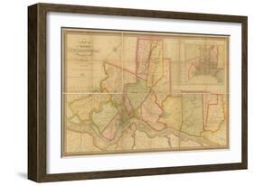 Map of the County of Philadelphia from Actual Survey, 1843-Charles Jr. Ellet-Framed Giclee Print