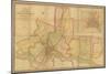 Map of the County of Philadelphia from Actual Survey, 1843-Charles Jr. Ellet-Mounted Giclee Print