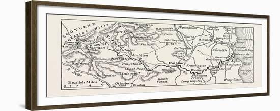Map of the Course of the Coquet-null-Framed Giclee Print