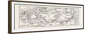 Map of the Course of the Coquet-null-Framed Giclee Print