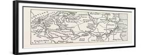 Map of the Course of the Coquet-null-Framed Giclee Print