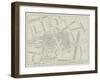 Map of the Course of the Great Fire, the Shaded Portion Shows the Actual Area Destroyed-null-Framed Giclee Print