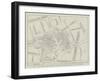 Map of the Course of the Great Fire, the Shaded Portion Shows the Actual Area Destroyed-null-Framed Giclee Print