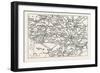 Map of the Course of the Ouse, Uk. the River Ouseis a River in North Yorkshire, England-null-Framed Giclee Print