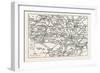 Map of the Course of the Ouse, Uk. the River Ouseis a River in North Yorkshire, England-null-Framed Giclee Print