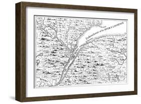 Map of the Course of the River St Lawrence as Far as Quebec, 1730-null-Framed Giclee Print