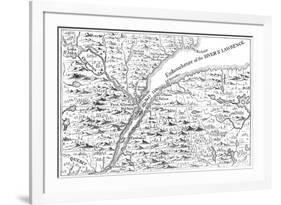 Map of the Course of the River St Lawrence as Far as Quebec, 1730-null-Framed Giclee Print