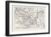 Map of the Course of the Wear-null-Framed Giclee Print