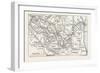 Map of the Course of the Wear-null-Framed Giclee Print