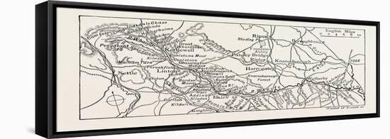 Map of the Course of the Wharfe-null-Framed Stretched Canvas