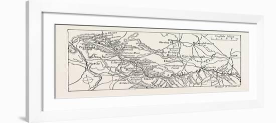 Map of the Course of the Wharfe-null-Framed Giclee Print