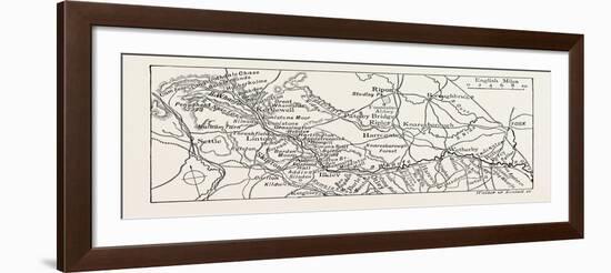 Map of the Course of the Wharfe-null-Framed Giclee Print