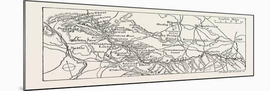 Map of the Course of the Wharfe-null-Mounted Giclee Print