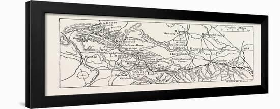 Map of the Course of the Wharfe-null-Framed Giclee Print